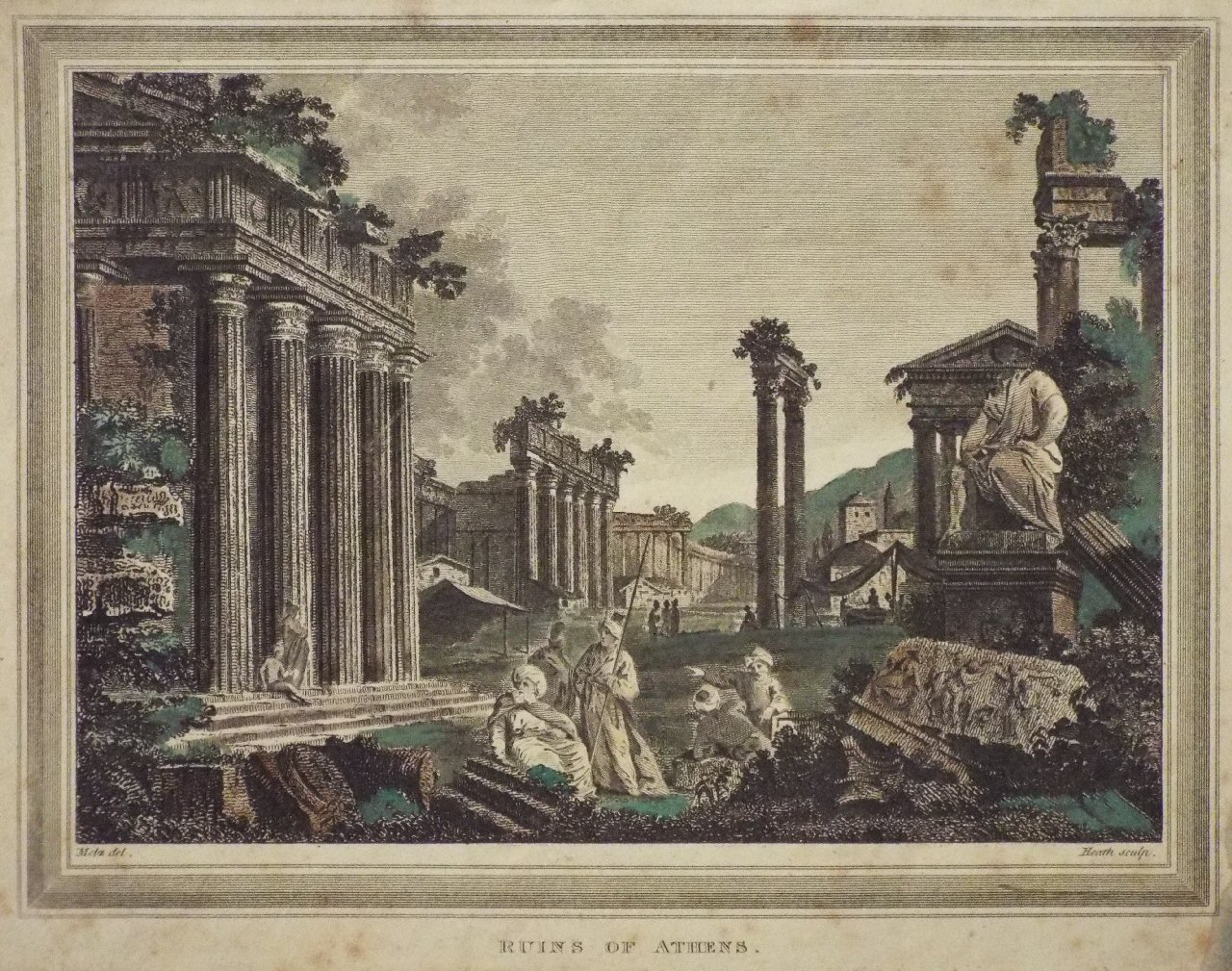 Print - Ruins of Athens. - 